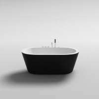 outside black inside white solid surface Maggiore Model bathtub Acrylic freestanding tubs